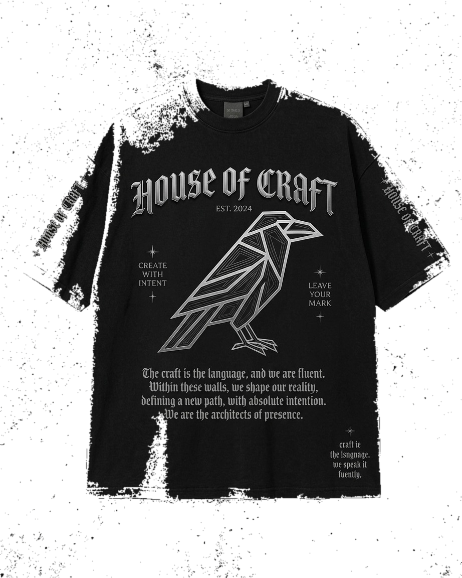 Tricou cu corbul mare imprimat